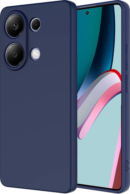 Xiaomi Poco M6 Pro 4g Kılıf Mnc Mara Laaakan Kapak-Lacivert