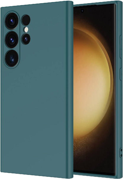 Galaxy S24 Ultra Kılıf Mnc Mara Laaakan Kapak-Koyu Yeşil