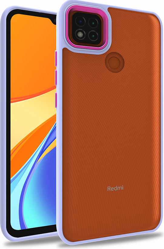 Xiaomi Redmi 9c Kılıf Mnc Flora Kapak-Lila