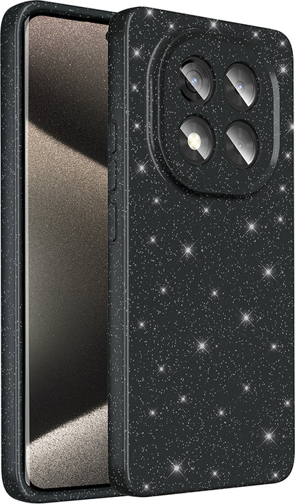 Redmi Note 14 Pro 4g Kılıf Kamera Korumalı Simli Lüks Mnc Koton Kapak - Siyah