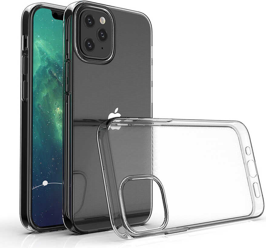 iPhone 12 Mini Uyumlu Mnc Süper Silikon Kapak-Renksiz