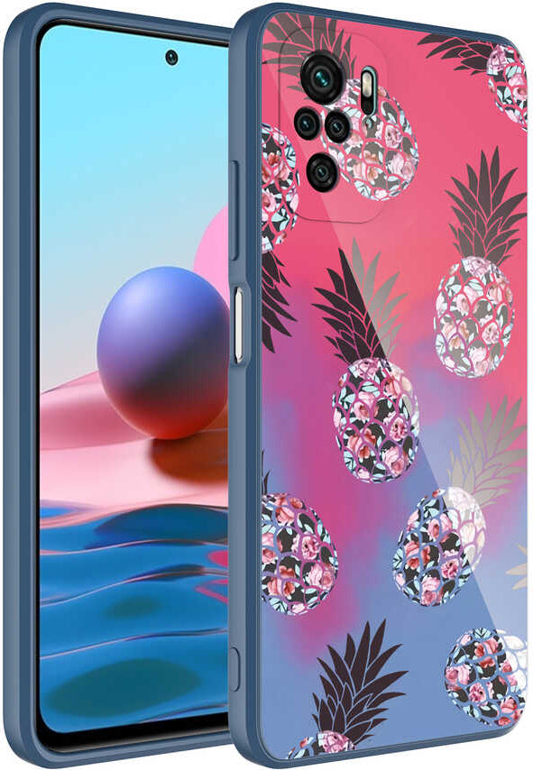 Xiaomi Redmi Note 10S Kılıf Kamera Korumalı Desenli Sert Silikon Mnc Epoksi Kapak-No3