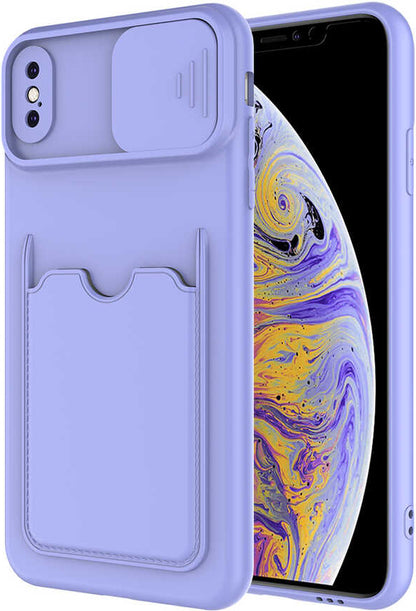 iPhone Xs 5.8 Uyumlu mnc Kartix Kapak-Koyu Mor