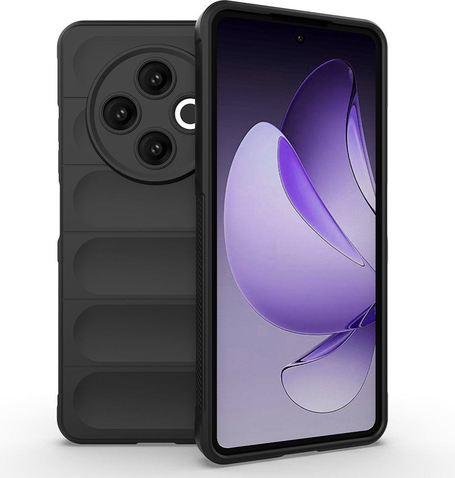 Tecno Spark 30 4g Kılıf Esnek Tpu Oyuklu Arka Yüzey Tasarımlı Mnc Etnik Silikon Kapak - Siyah