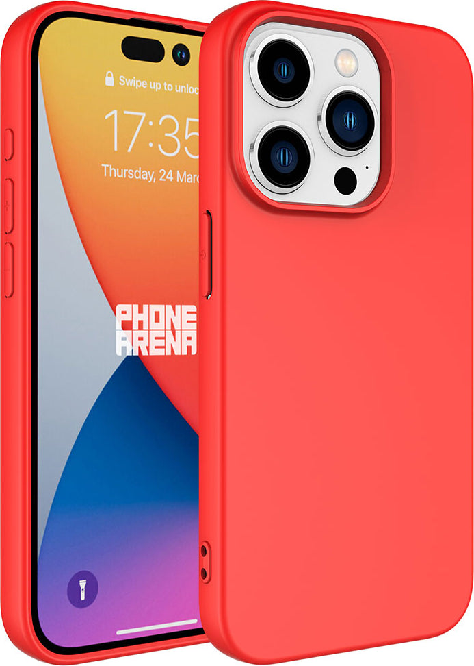 iPhone 15 Pro Uyumlu Mnc Lsr Laaakan Kapak-Kırmızı