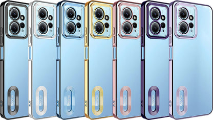 Xiaomi Redmi Note 12 4g Kılıf Kamera Korumalı Logo Gösteren Mnc Omega Kapak-Gümüş