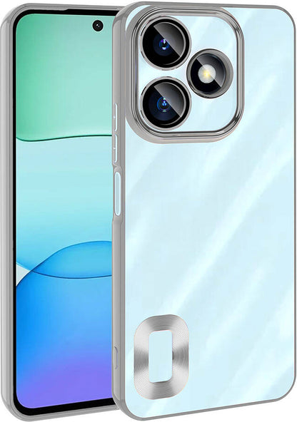 Xiaomi Redmi 13 4g Kılıf Kamera Korumalı Logo Gösteren Mnc Omega Kapak-Gümüş