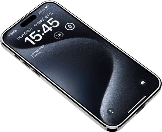 Apple iPhone 15 Pro Max Kılıf Ultra Ince Kamera Korumalı Pc + Deri Arka Yüzey Mnc X-Pro Kapak-Siyah