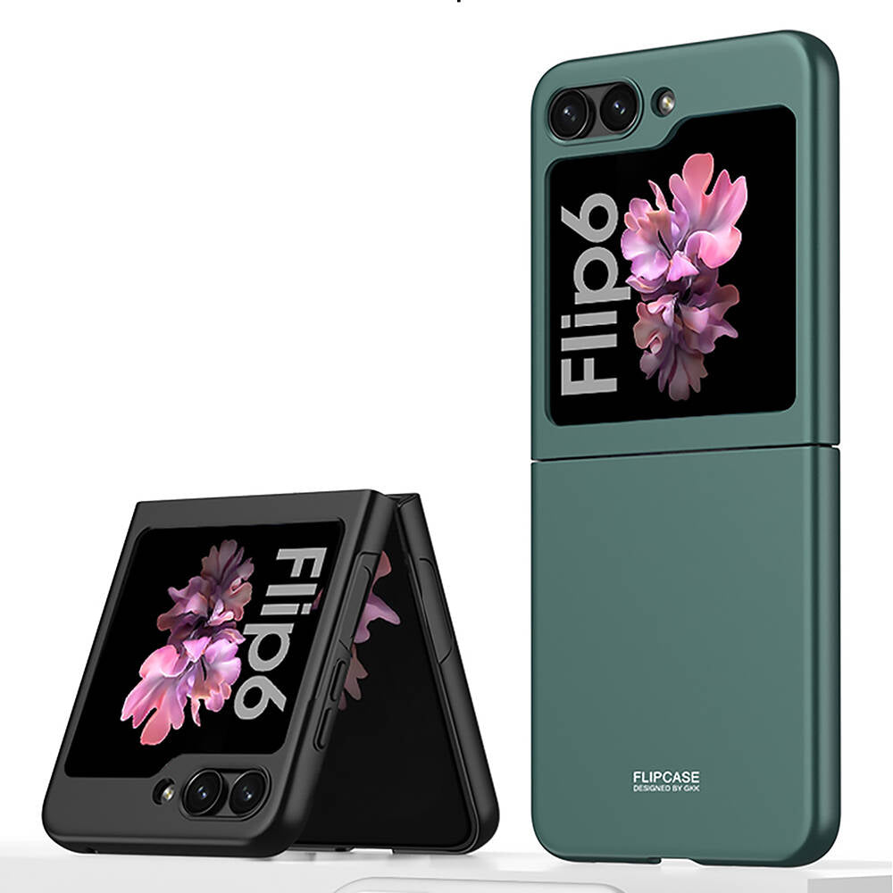 Galaxy Z Flip 6 Kılıf Mnc Sert Kıpta Kapak-Koyu Yeşil