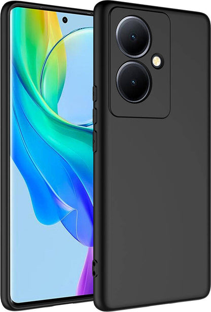 Vivo V29 Lite 5g Kılıf Mnc Mara Laaakan Kapak-Siyah