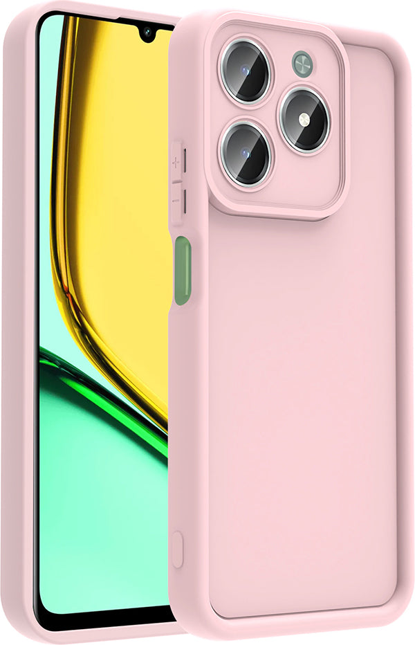 Realme C61 Kılıf Kamera Korumalı Mnc Ananas Kapak - Pembe