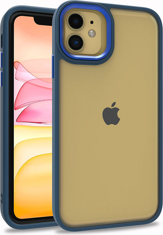 iPhone 11 Kılıf Mnc Flora Kapak-Mavi