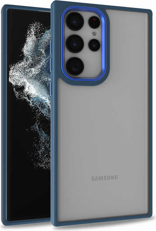 Galaxy S22 Ultra Kılıf Mnc Flora Kapak-Mavi