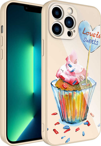 iPhone 12 Pro Uyumlu Kamera Korumalı Desenli Sert Silikon Mnc Epoksi Kapak-No8