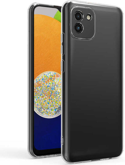 Galaxy A03 Kılıf Mnc Süper Silikon Kapak-Renksiz