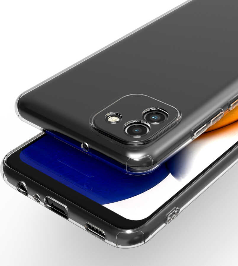 Galaxy A03 Kılıf Mnc Süper Silikon Kapak-Renksiz