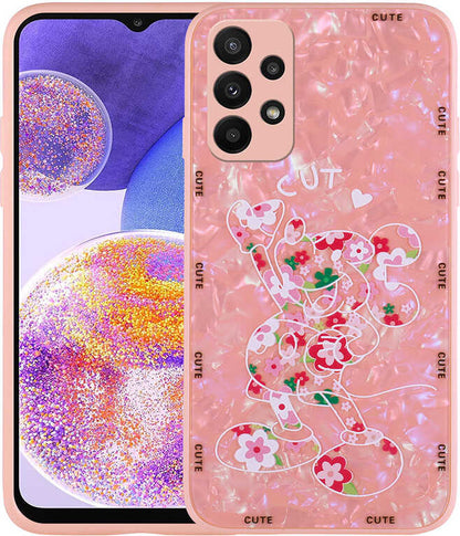 Galaxy A33 5g Kılıf Desenli Sert Silikon Mnc Mumila Kapak-Pink Mouse