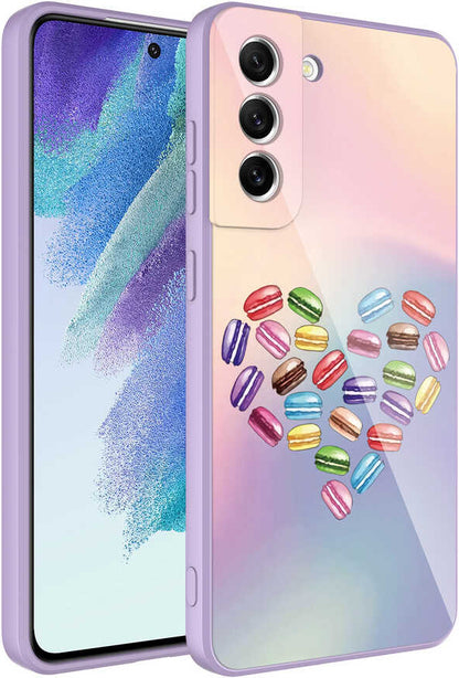 Galaxy S21 Fe Kılıf Kamera Korumalı Desenli Sert Silikon Mnc Epoksi Kapak-No1
