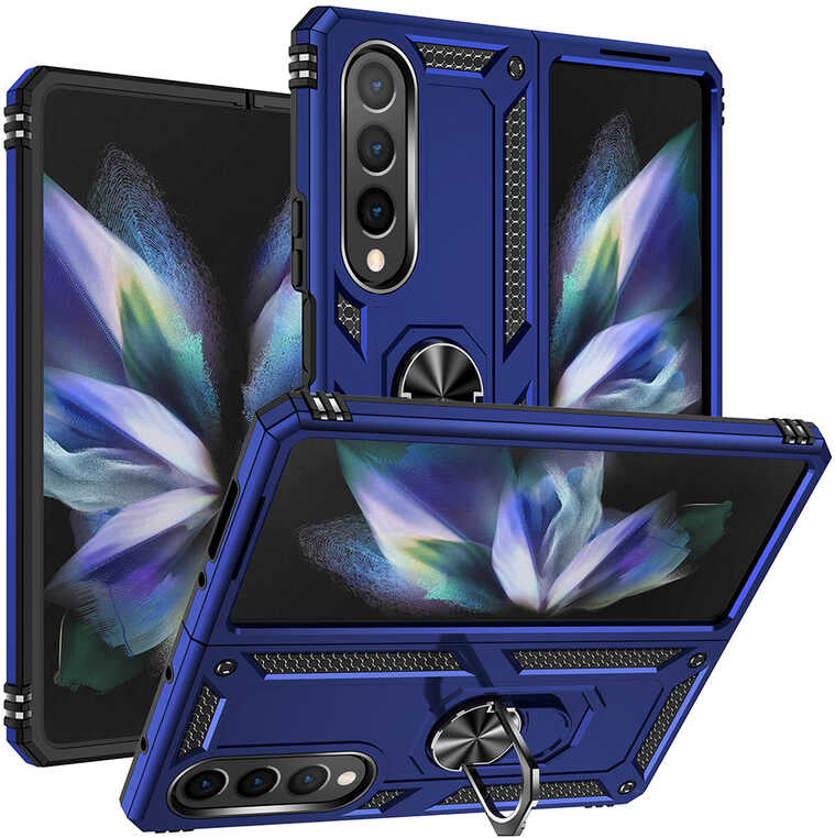 Galaxy Z Fold 4 Kılıf Mnc Vega Kapak-Mavi