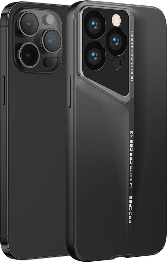 Apple iPhone 14 Pro Kılıf Ultra Ince Kamera Korumalı Sert Rubber Mnc Procase Kapak-Siyah