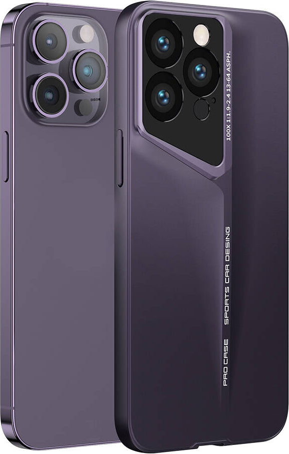 Apple iPhone 14 Pro Max Kılıf Ultra Ince Kamera Korumalı Sert Rubber Mnc Procase Kapak-Derin Mor