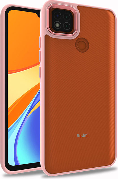 Xiaomi Redmi 9c Kılıf Mnc Flora Kapak-Rose Gold