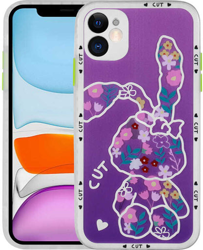 iPhone 11 Kılıf Kamera Korumalı Desenli Sert Mnc Hess Kapak-No1