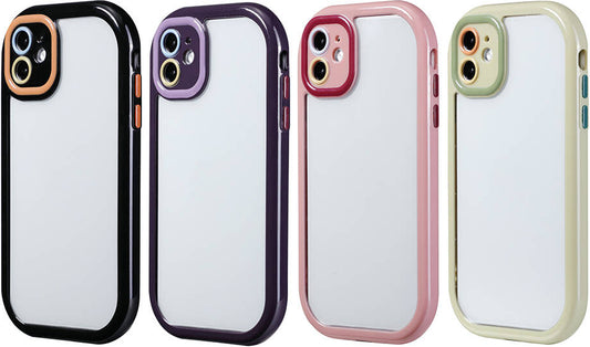 Apple iPhone 11 Kılıf Kamera Korumalı Renkli Kenar ve Çerçeve Tasarımlı Mnc Vitamin Kapak-Yeşil