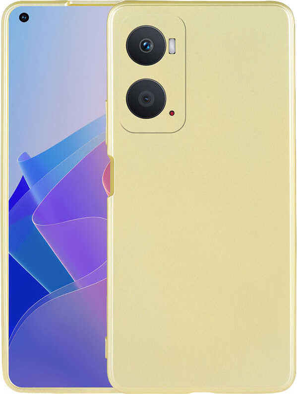 Oppo A76 Kılıf Mnc Premier Silikon Kapak-Gold