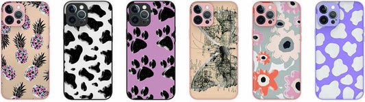 iPhone 12 Pro Max Kılıf Desenli Kamera Korumalı Parlak Mnc Nora Kapak-No6