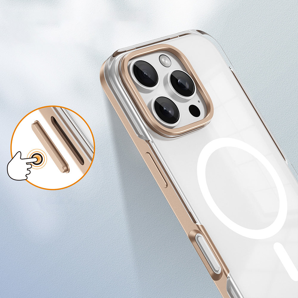 iPhone 16 Pro Kılıf Magsafe Şarj Özellikli Çıkarılabilir Arka Yüzeyli Mnc Polar Kapak-Siyah-Siyah