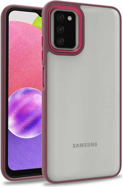 Galaxy A03S Kılıf Mnc Flora Kapak-Kırmızı