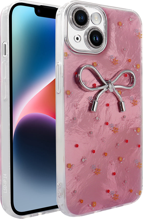 iPhone 14 Kılıf Kamera Korumalı Figürlü Mnc Ponti Silikon Kapak - Açık Pembe