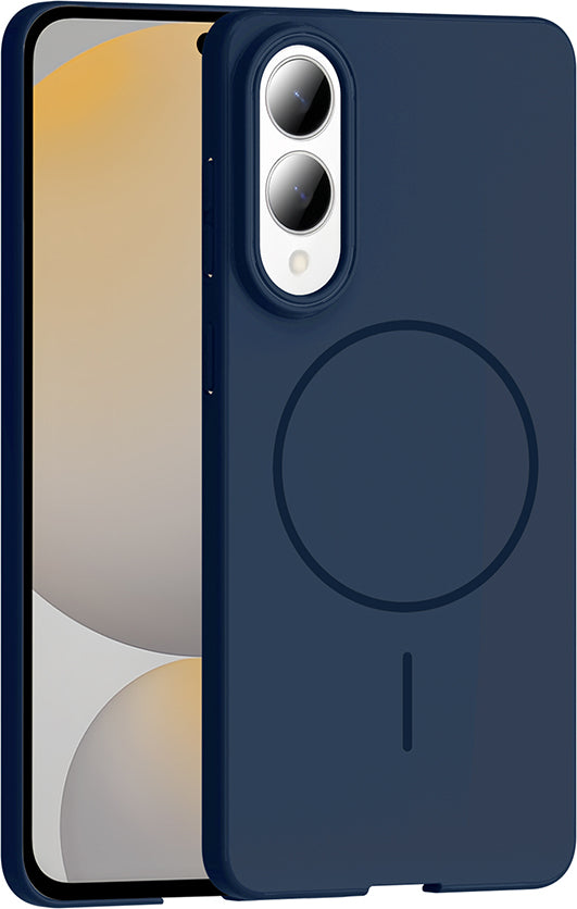 Galaxy S25 Edge Kılıf M-Safe Şarj Özellikli Mnc Ruby Sert Kapak - Lacivert