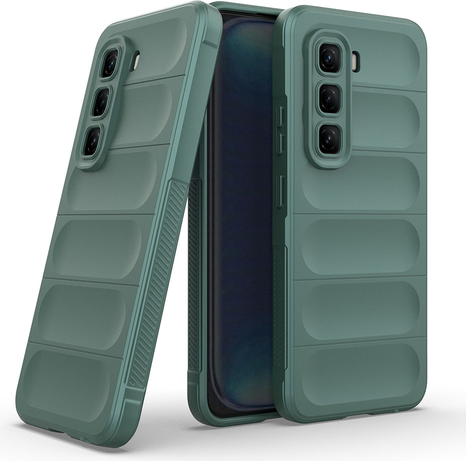 Infinix Hot 50 Pro 4g Kılıf Esnek Tpu Oyuklu Arka Yüzey Tasarımlı Mnc Etnik Silikon Kapak - Koyu Ye
