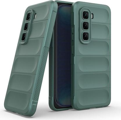 Infinix Hot 50 Pro 4g Kılıf Esnek Tpu Oyuklu Arka Yüzey Tasarımlı Mnc Etnik Silikon Kapak - Koyu Ye