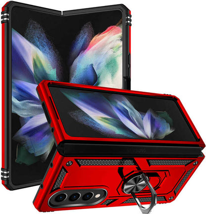 Galaxy Z Fold 4 Kılıf Mnc Vega Kapak-Kırmızı