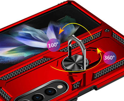 Galaxy Z Fold 4 Kılıf Mnc Vega Kapak-Kırmızı
