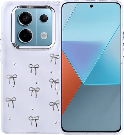 Redmi Note 14 Pro 4g Kılıf Airbag Tasarımlı Simli Şeffaf Mnc Kutup Kapak - Fiyonk