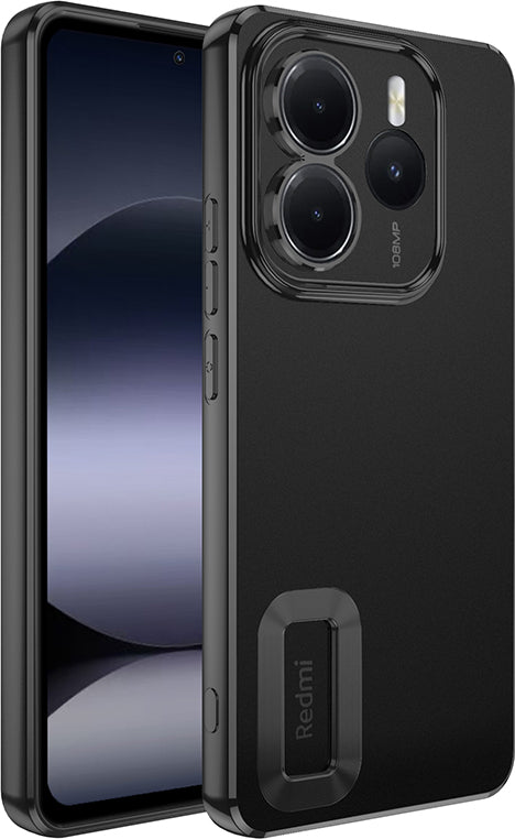 Redmi Note 14 5g Kılıf Kamera Korumalı Logo Gösteren Mnc Omega Kapak - Siyah