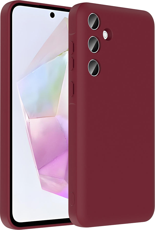 Galaxy A26 Kılıf Kamera Korumalı Kartlık Hazneli Mnc Vitra Kapak - Mürdüm