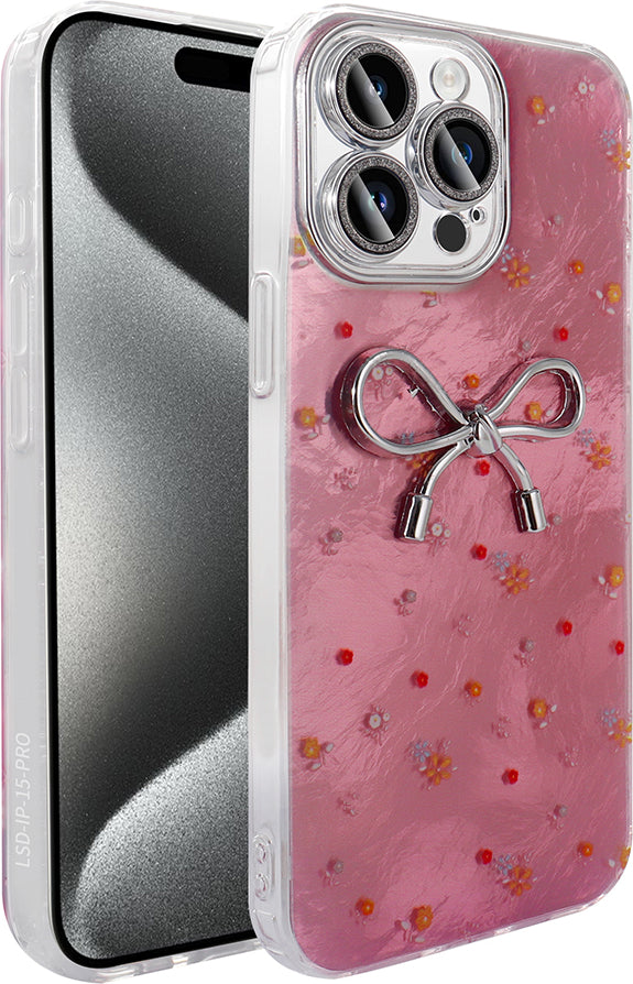 iPhone 15 Pro Kılıf Kamera Korumalı Figürlü Mnc Ponti Silikon Kapak - Açık Pembe