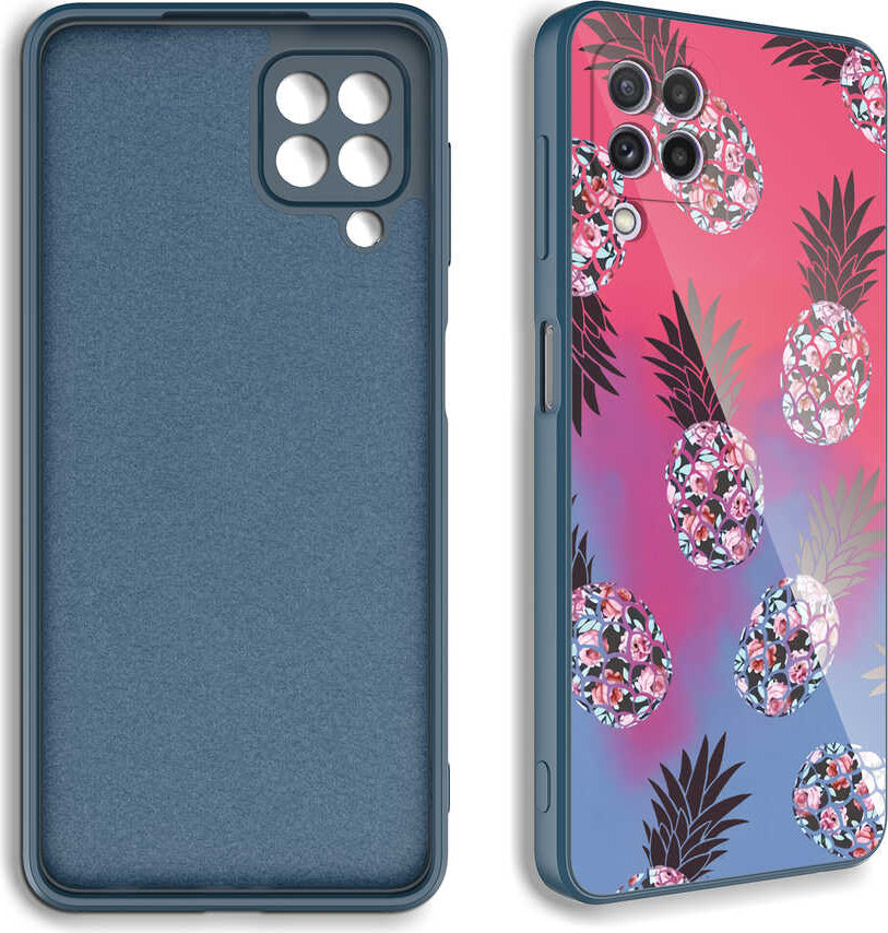 Galaxy M22 Kılıf Kamera Korumalı Desenli Sert Silikon Mnc Epoksi Kapak-No5