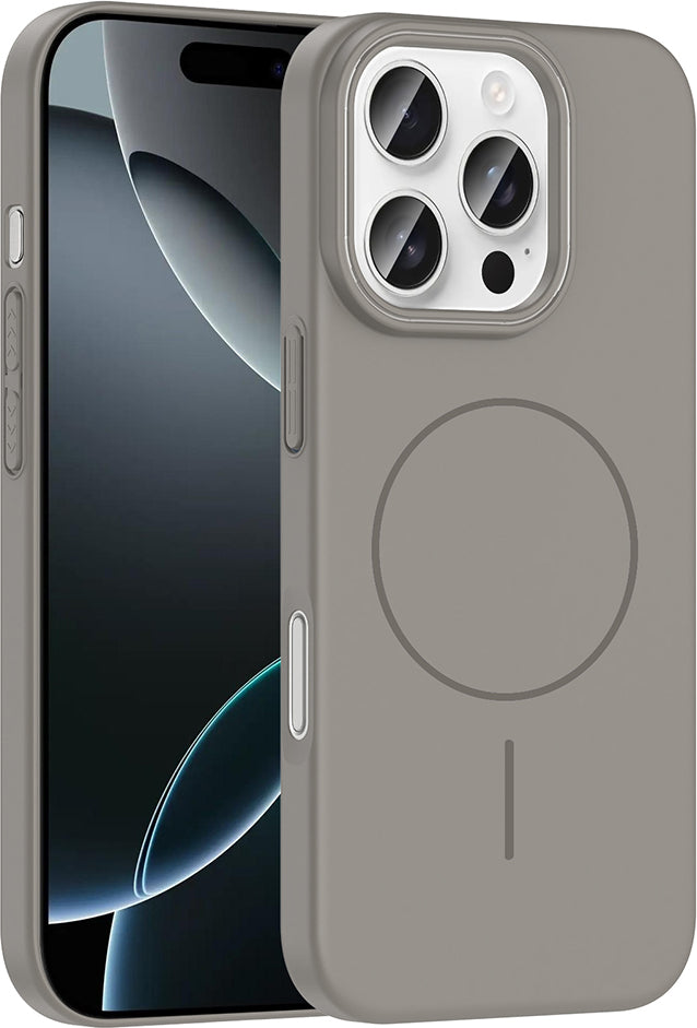 iPhone 16 Pro Max Kılıf Magsafe Şarj Özellikli Mnc Ruby Silikon Kapak - Siyah