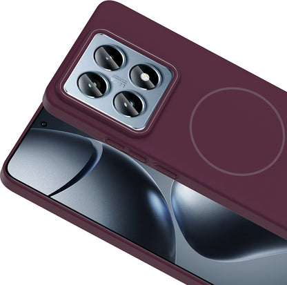 14T Pro Kılıf Magsafe Şarj Özellikli Mnc Ruby Sert Kapak - Mürdüm
