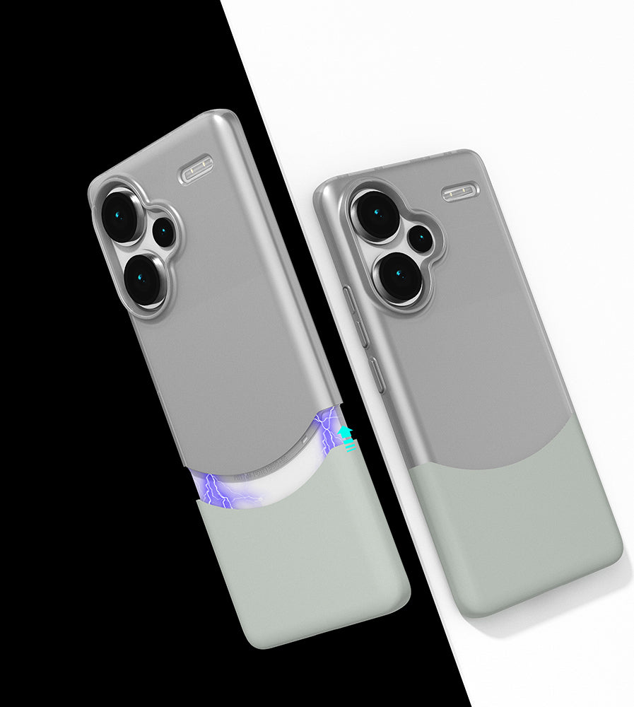 Redmi Note 13 Pro Plus 5g Kılıf Mıknatıslı Mnc Duble Kapak - Gri