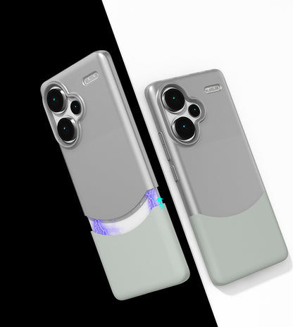 Redmi Note 13 Pro Plus 5g Kılıf Mıknatıslı Mnc Duble Kapak - Gri