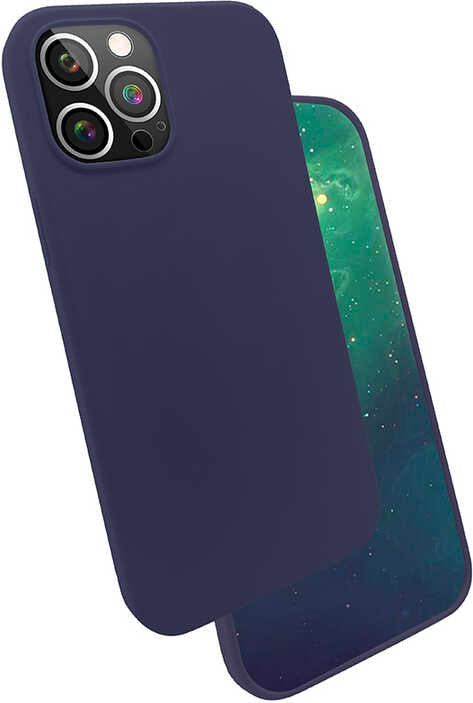 iPhone 12 Pro Uyumlu Mnc Silk Silikon-Lacivert