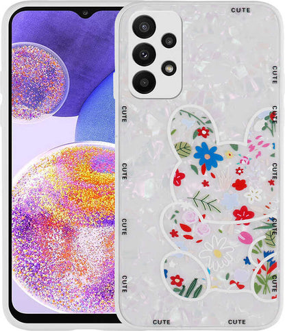 Galaxy A33 5g Kılıf Desenli Sert Silikon Mnc Mumila Kapak-White Rabbit