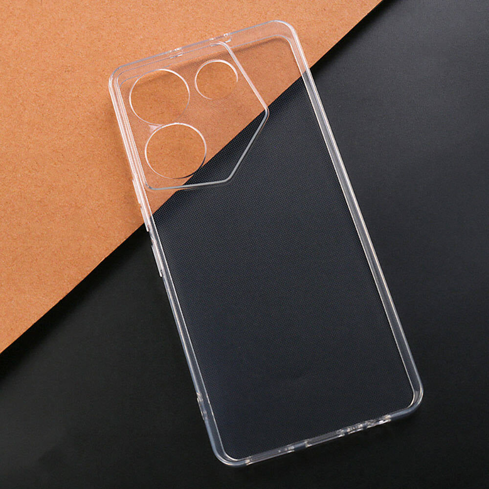 Tecno Camon 20 Pro 4g Kılıf Mnc Süper Silikon Kapak-Renksiz